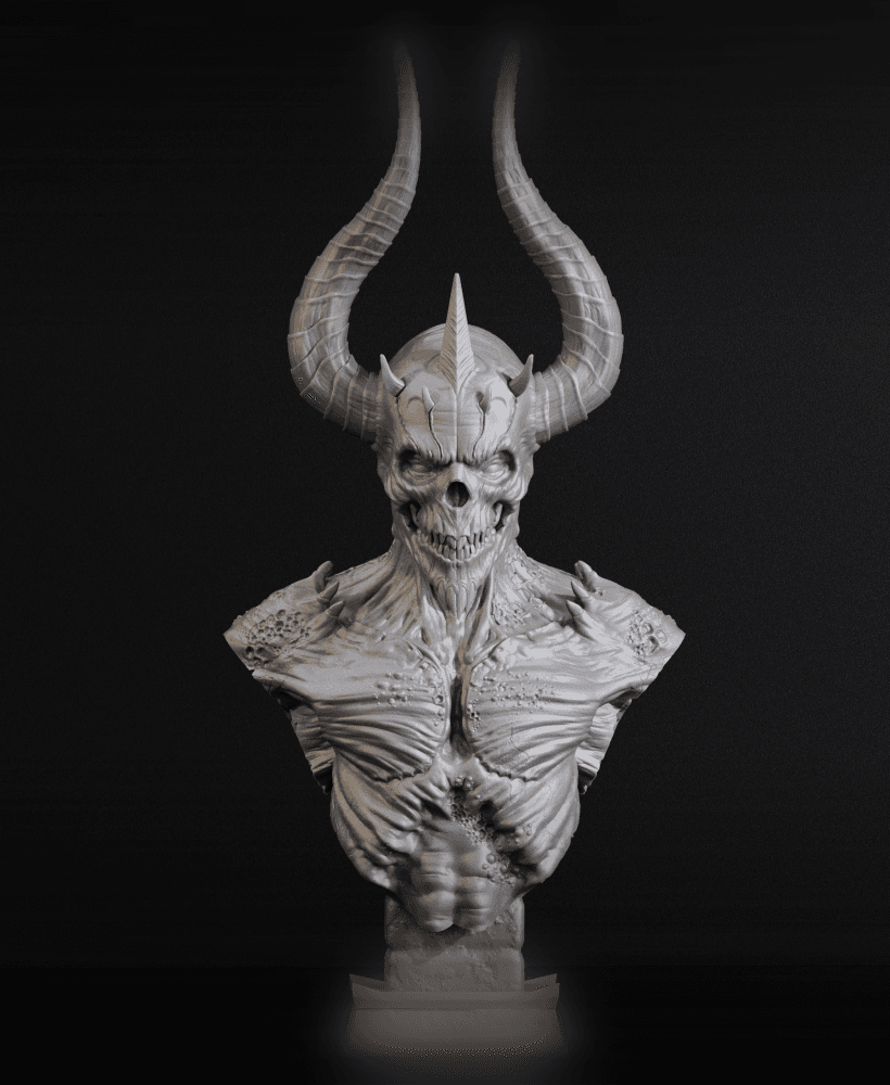 Mephisto bust (Pre-Supported) 3d model