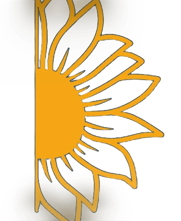 Half Sunflower Bookmark.stl 3d model