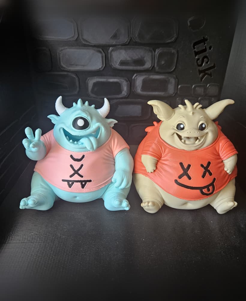 Bloop Blue and Grimble Beige Chaos Twins 3d model