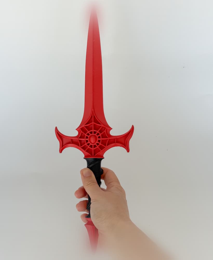 Intricate Red Obsidian Blade 3d model