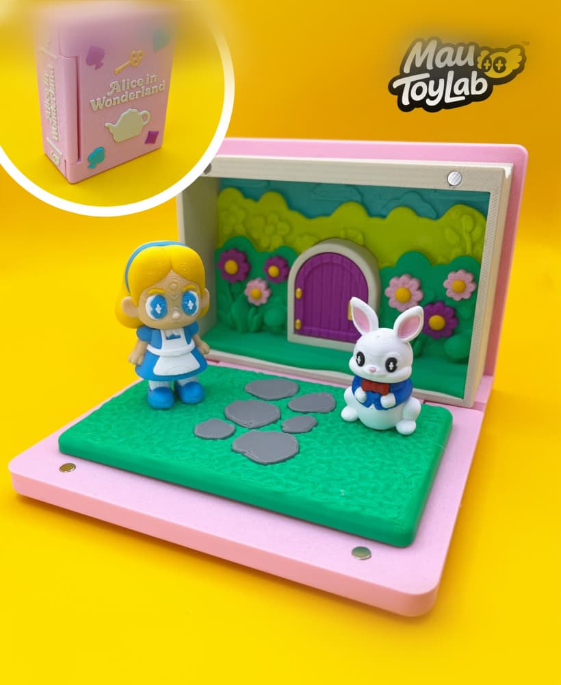 Alice in Wonderland Storybook Diorama 3d model