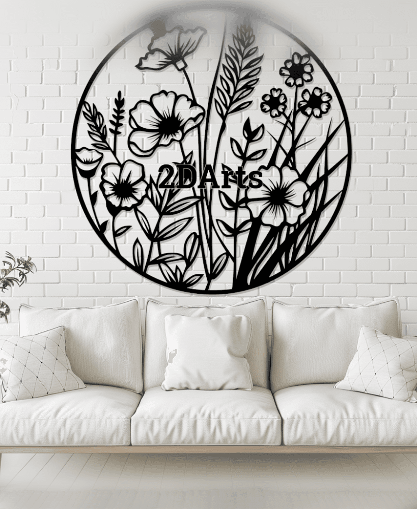 Flowers 2D Wall Art/Window Art 3d model
