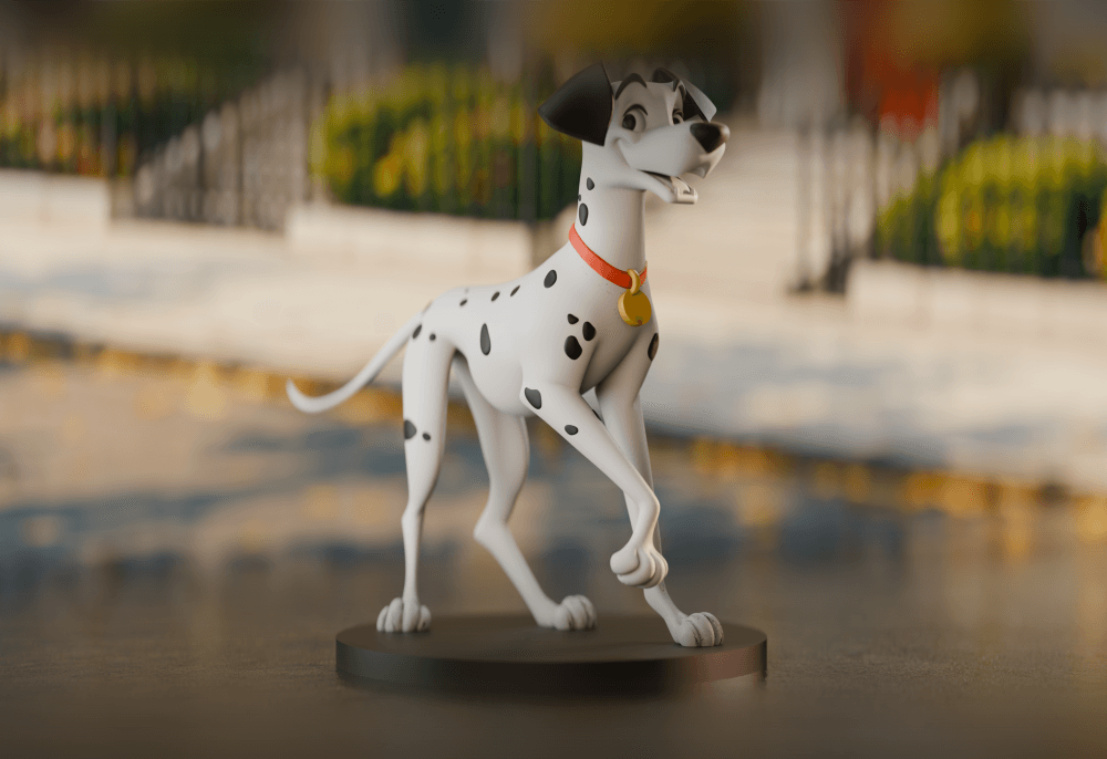 Pongo Figurine - 101 Dalmatians Inspired Collectible 3d model