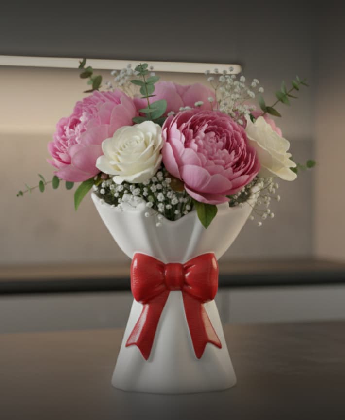 The "Forever Bouquet" Valentine's Vase 3d model