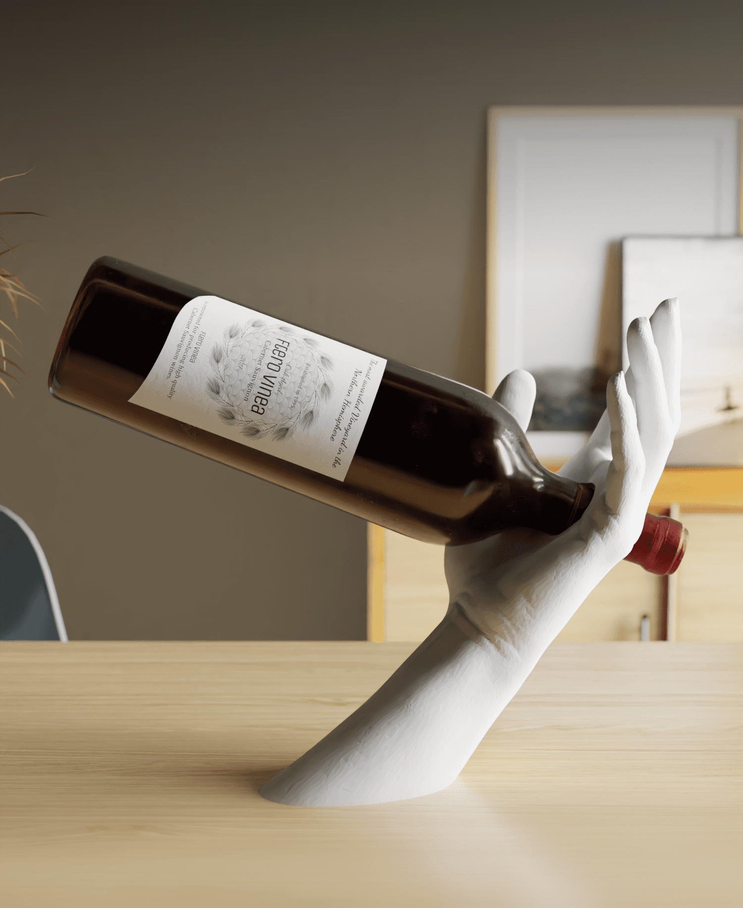 VinoGrace Elegance Wine Holder smooth version 3d model