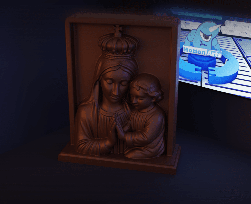 Quadro 3d Maria e Jesus.stl 3d model