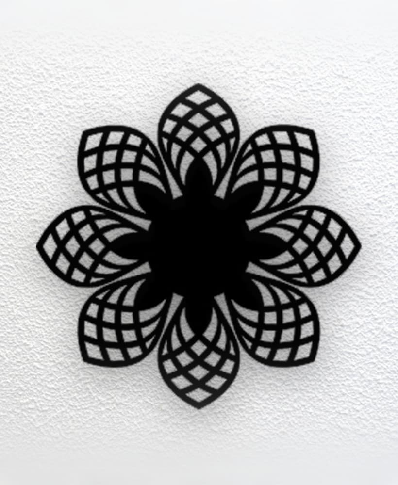 Flower Mandala Wall Art 3d model