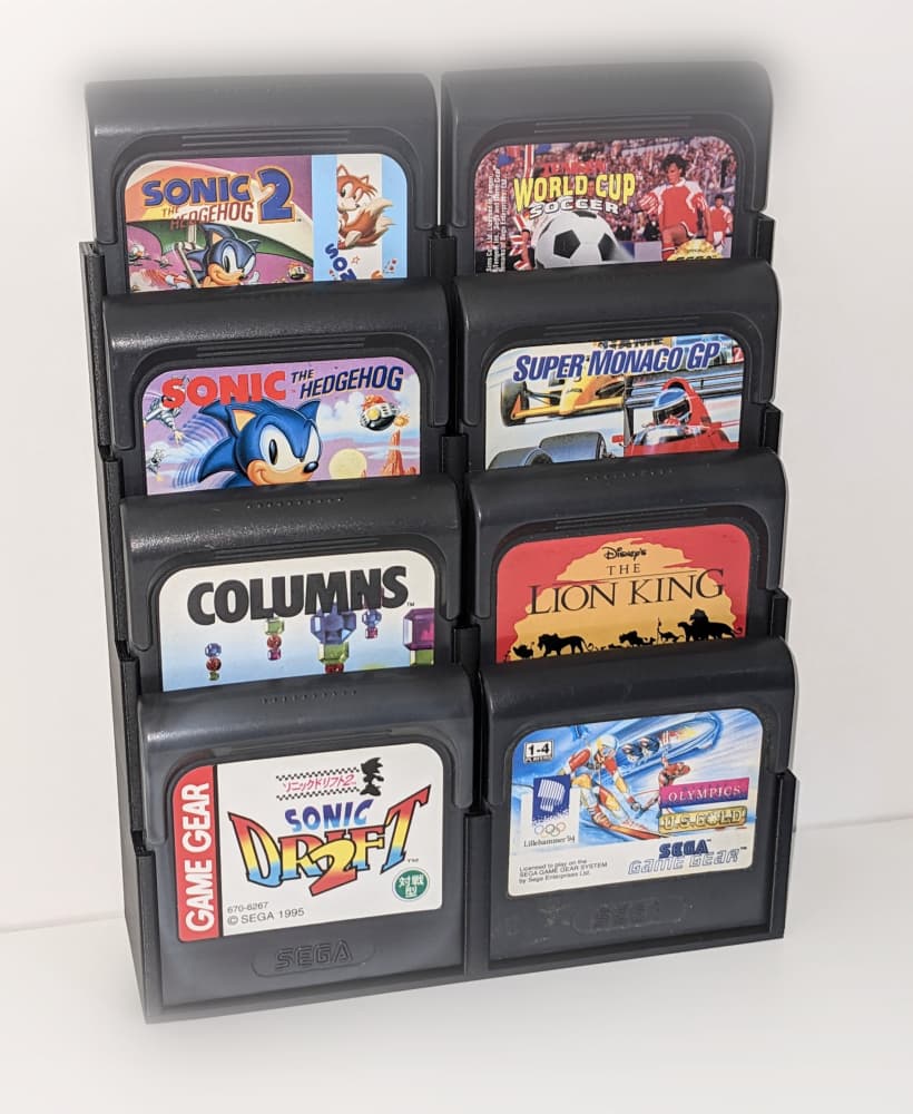 Sega Game Gear Cartridge Grid Tower Collection 18 models 3d model