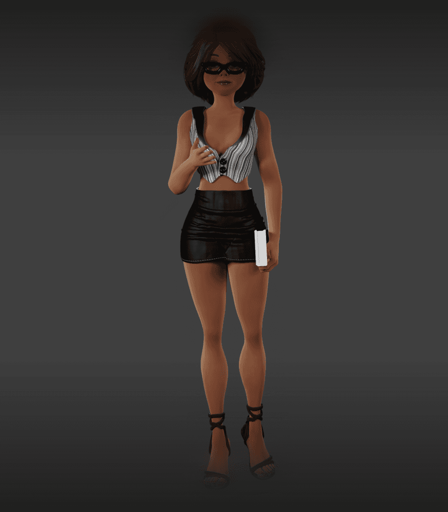 Hot Toon Teacher – Stylized Sexy Instructor 3D Model v2 3d model