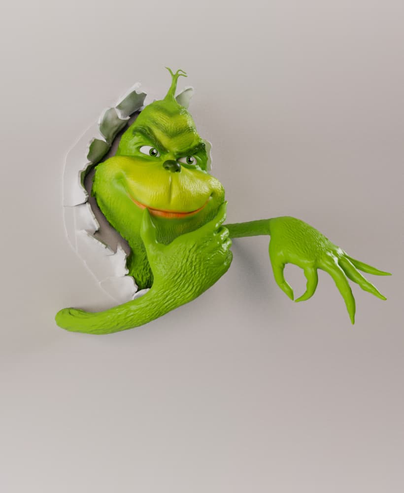 Amazing Grinch Wall Hanging-Perfect for Christmas 3d model