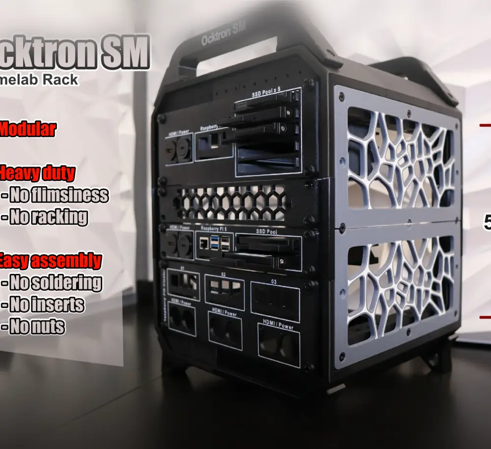 Ocktron SM 10‑inch Small Home Lab Rack 6U 3d model