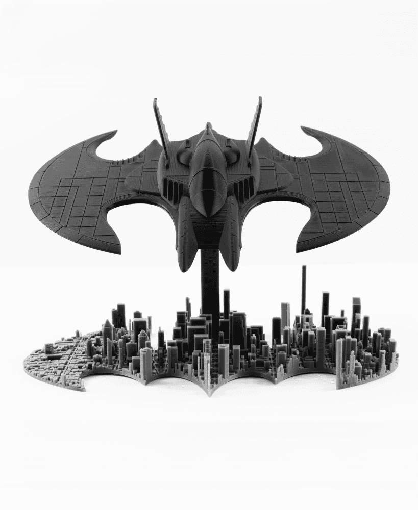 Batwing over Gotham City - Batman - DC - Fan Art - No Supports, No AMS 3d model