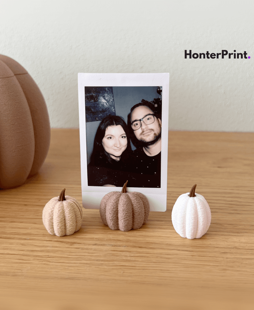 Luxury Pumpkin Place Card & Photo Holder Bundle | Set of 3 Pumpkin Holders | STL Files for 3D Printi 3d model