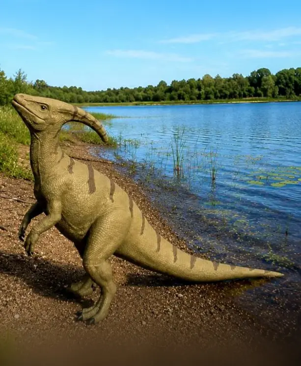 Realistic Parasaurolophus Dinosaur Figurine 3d model