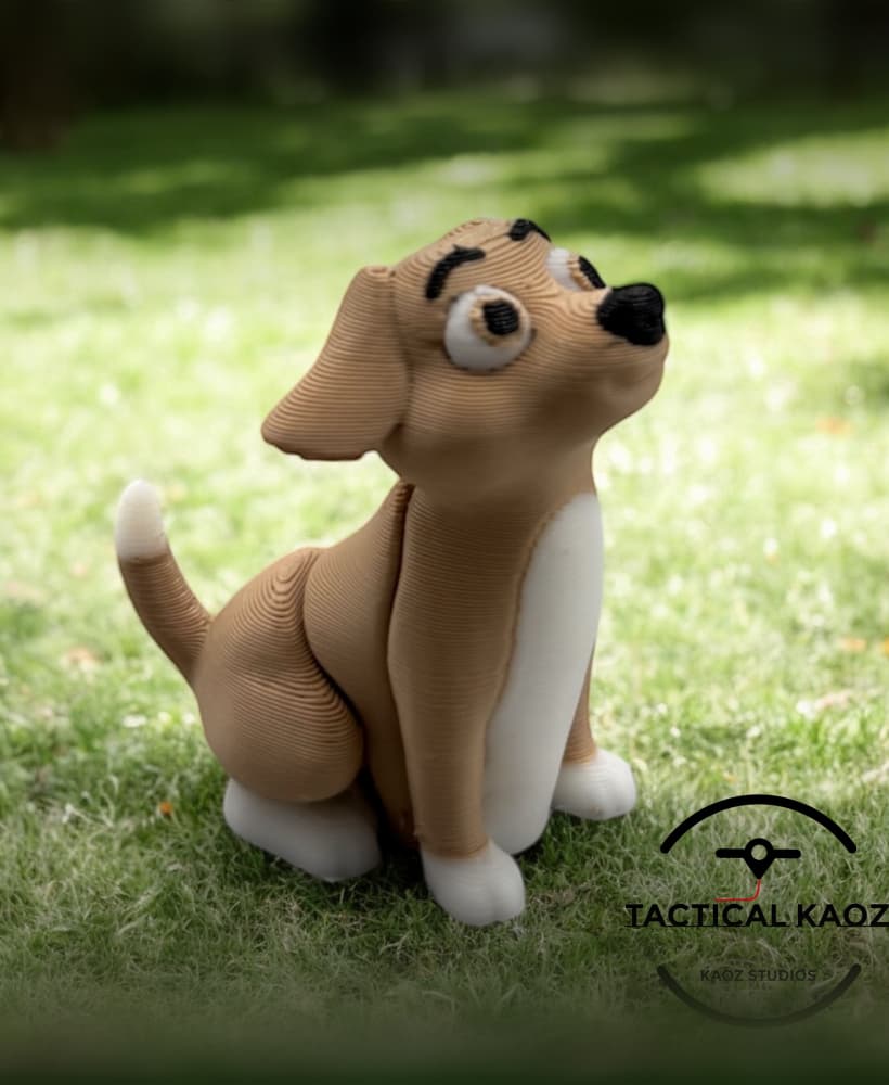 Wiggle Pup Flexy Dog - Articulating Flexy 3d model