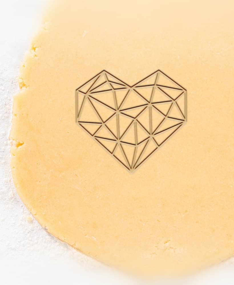 Geometric Heart Cookie Cutter, Biscuit Cutter 3d model