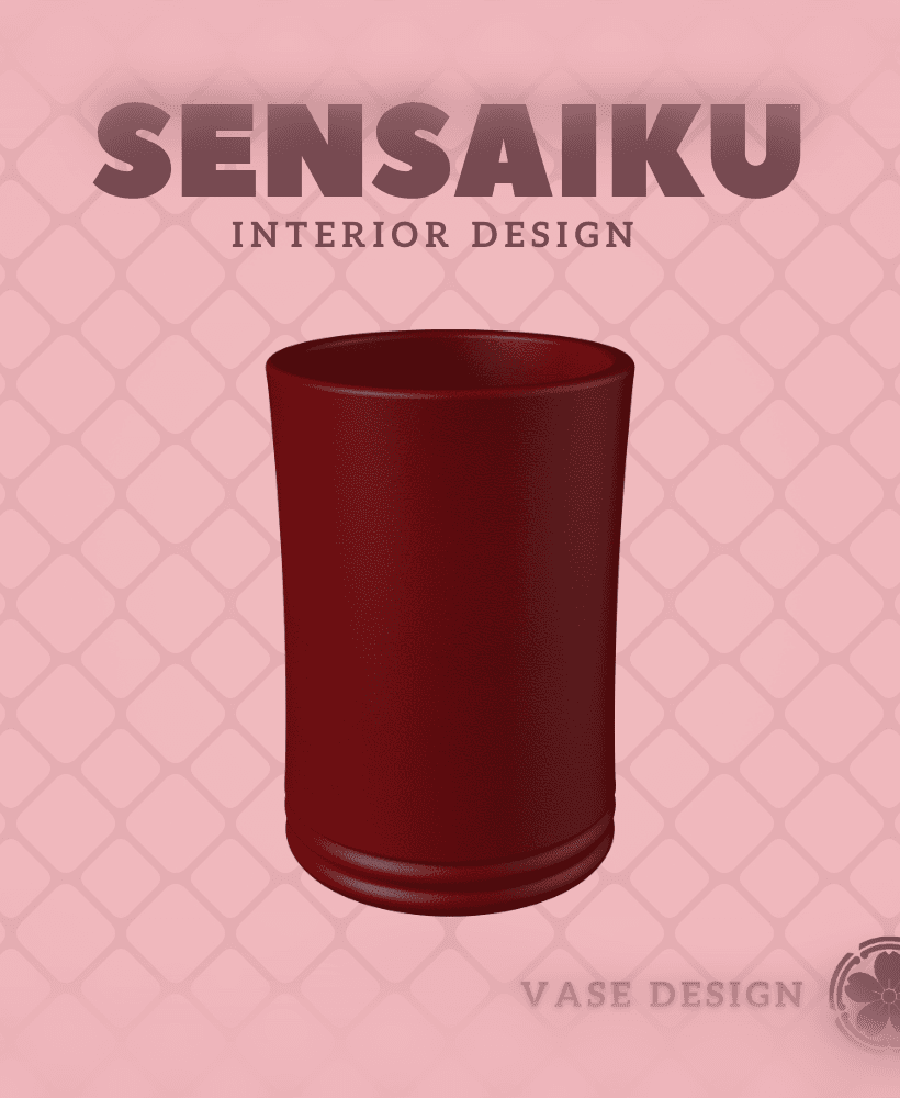 102. Cylinder - V66 Custom Vase Design - Ikebana Home Decoration 3d model
