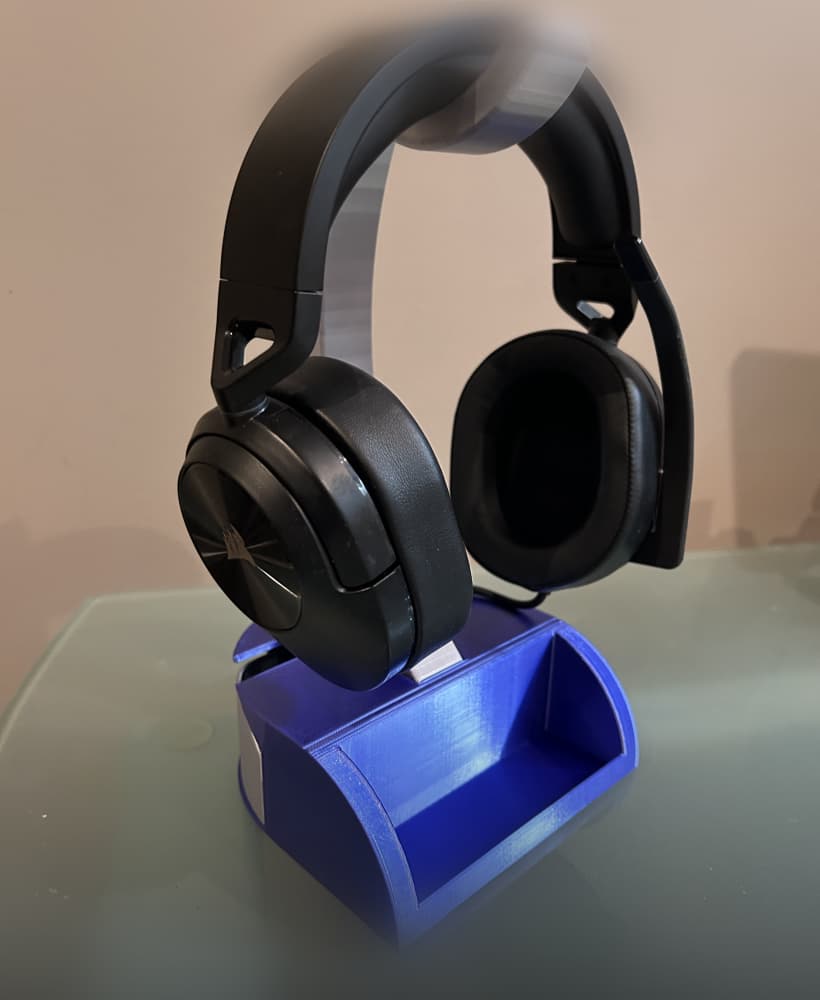 Headphone Stand with Storage 3d model