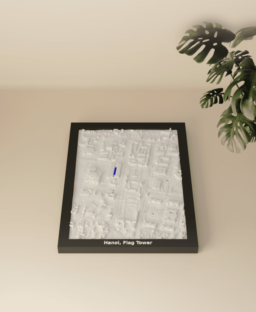 Hanoi, Flag Tower, Vietnam - 3D Miniature 3d model