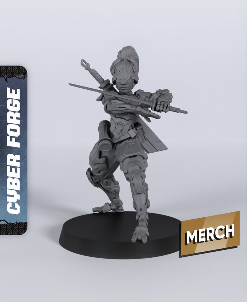 Ichiko Serpentblade - With Free Cyberpunk - Sci-Fi Gift Ideas for RPG and Wargamers 3d model