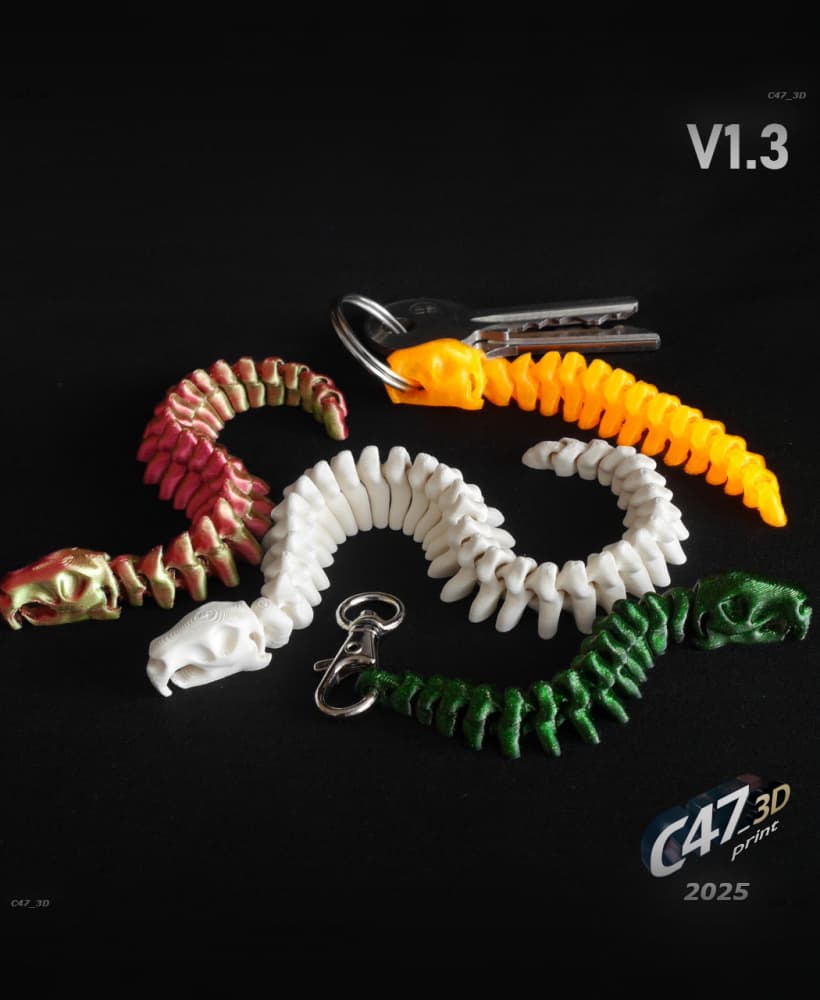Flexi Capybara Skeleton Snake 3d model