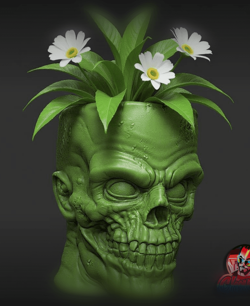 Zombie Mug/planter/pen/candy 3d model
