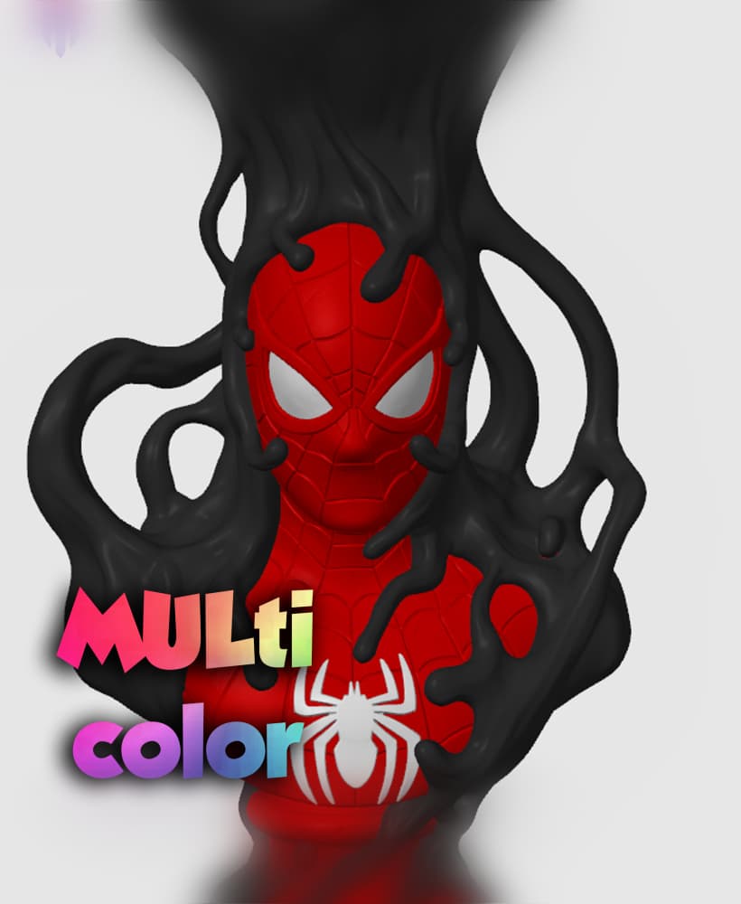 SpiderMan Venom Vase 3MF | Comics Multi-Color | Desk Vase 3d model