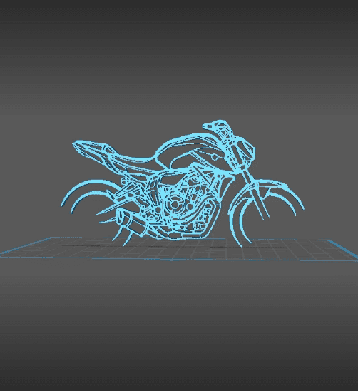 Yamaha - MT 07 Wallart 3d model