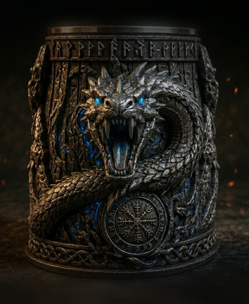 DRAGON BEER MUG STL 3d model