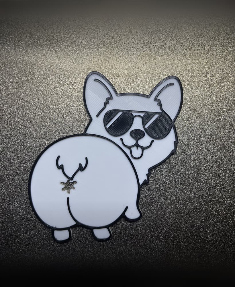 Iconic Corgi Butt - Bread clip/sealer 3d model