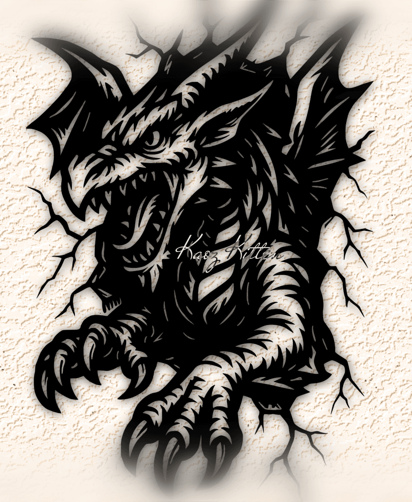 realistic-dragon-2 wall art home decor 3d model