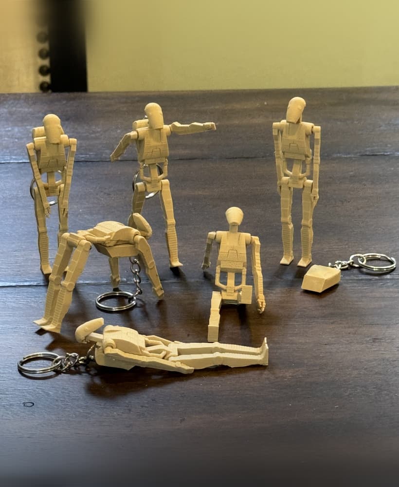 B1 Battle Droid (Articulating Keychain) 3d model