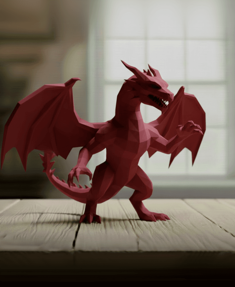 dragon lowpoly 3d model