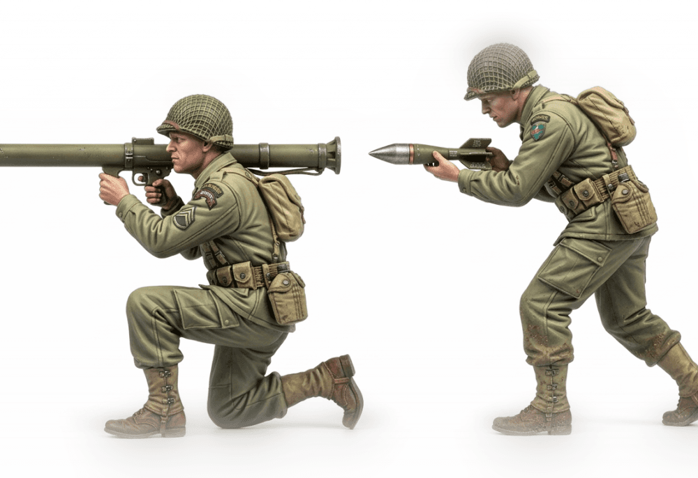 U.S. Army Rangers: M1A1 Bazooka Gunner and Assistant 3d model