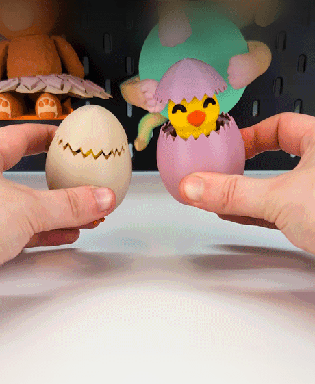 Clicky And Jumpy Egg: Easter Fidget Toy 3d model