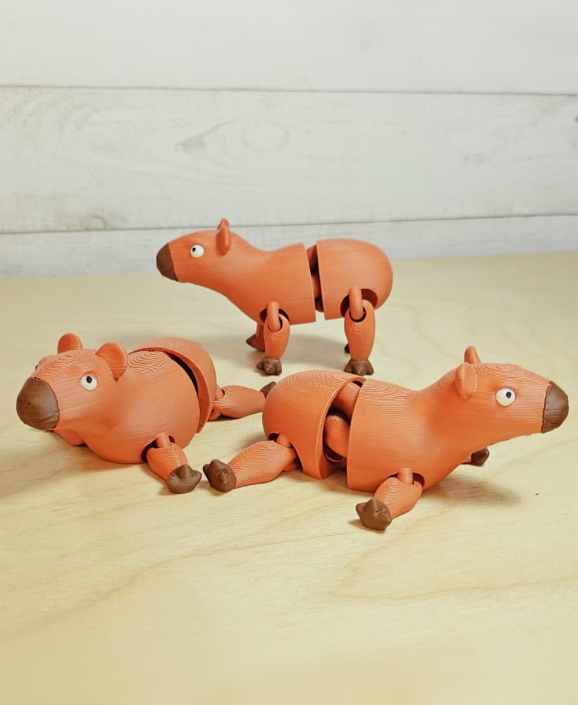 Flexi Capybara - Cute And Fun Articulating Animal 3d model