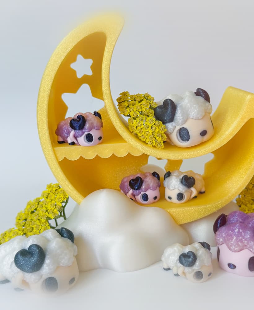 Sheep Boops with Moon shelf 3d model