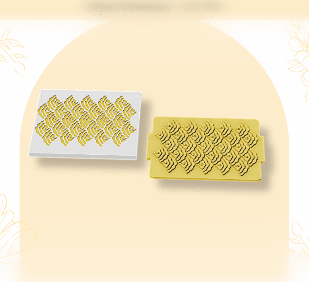 Cloud Asian Curly Pattern texture mat 3d model