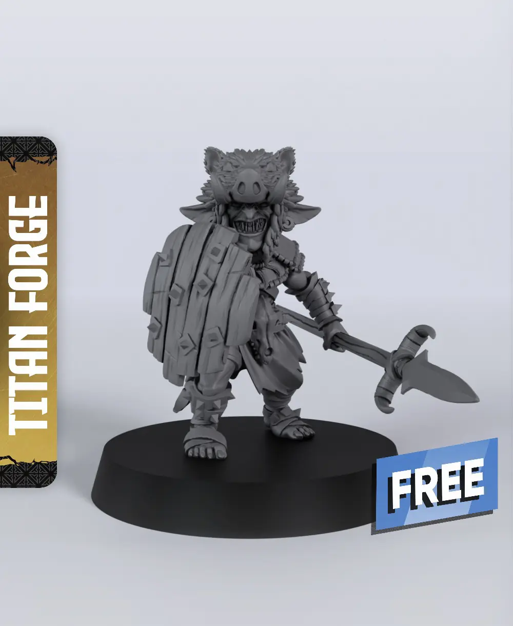 Goblin Guard - With Free Dragon - 5e DnD Inspired for RPG and Wargamers 3d model