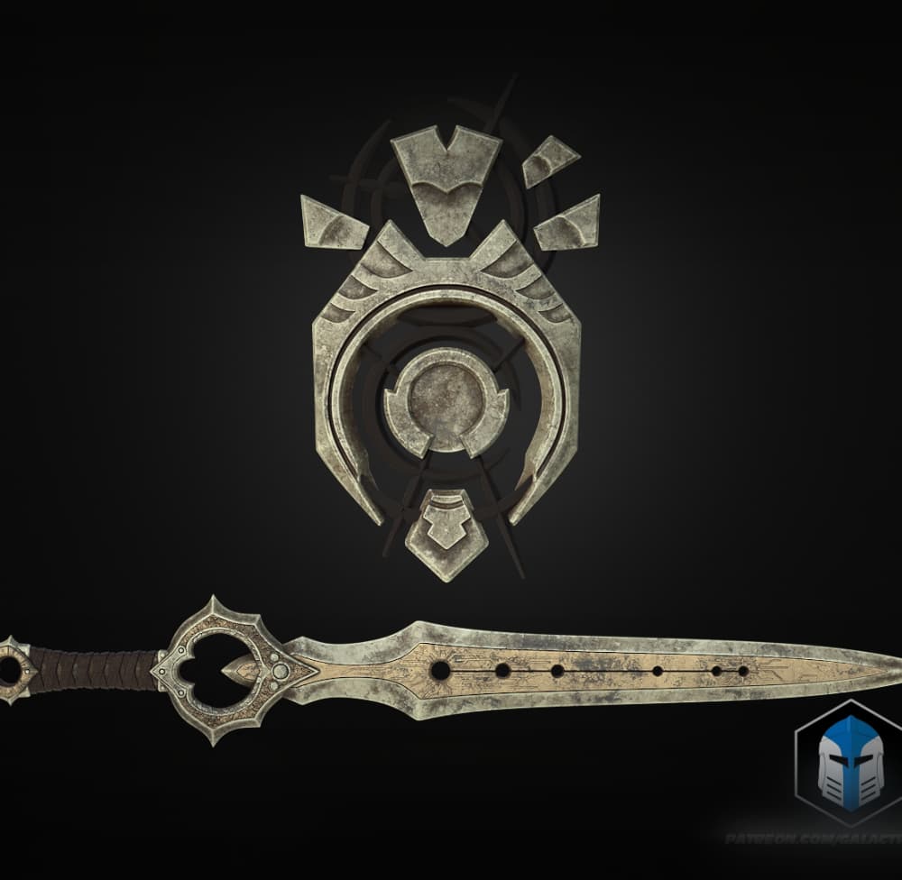 Raidriar Sword and Shield - 3D Print Files 3d model