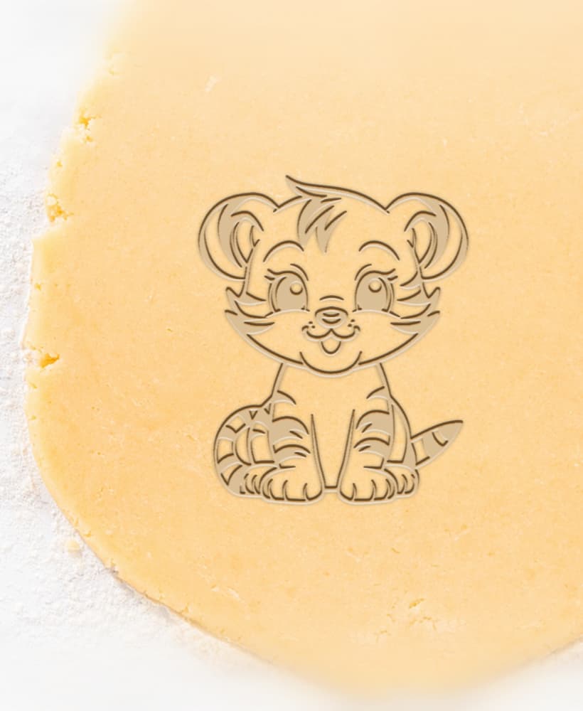 Baby Tiger Cookie Cutter, Biscuit Cutter 3d model