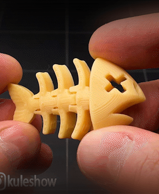 Flexi Fish Bone keychain 3d model