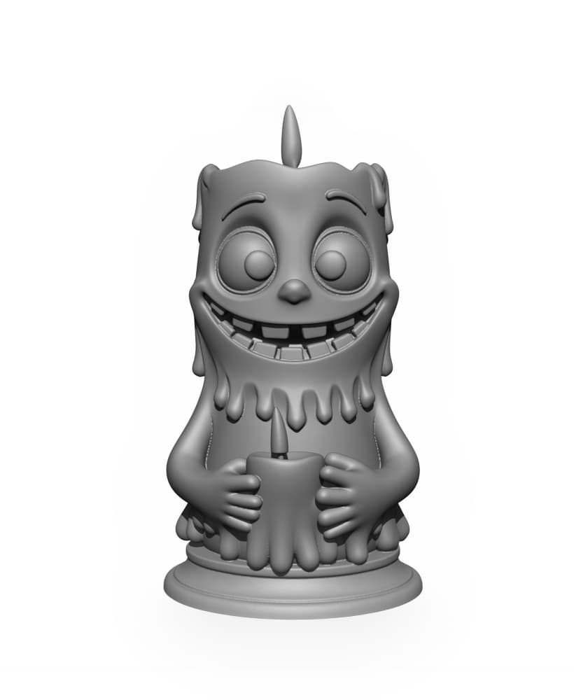 Melted candle carton 3d model