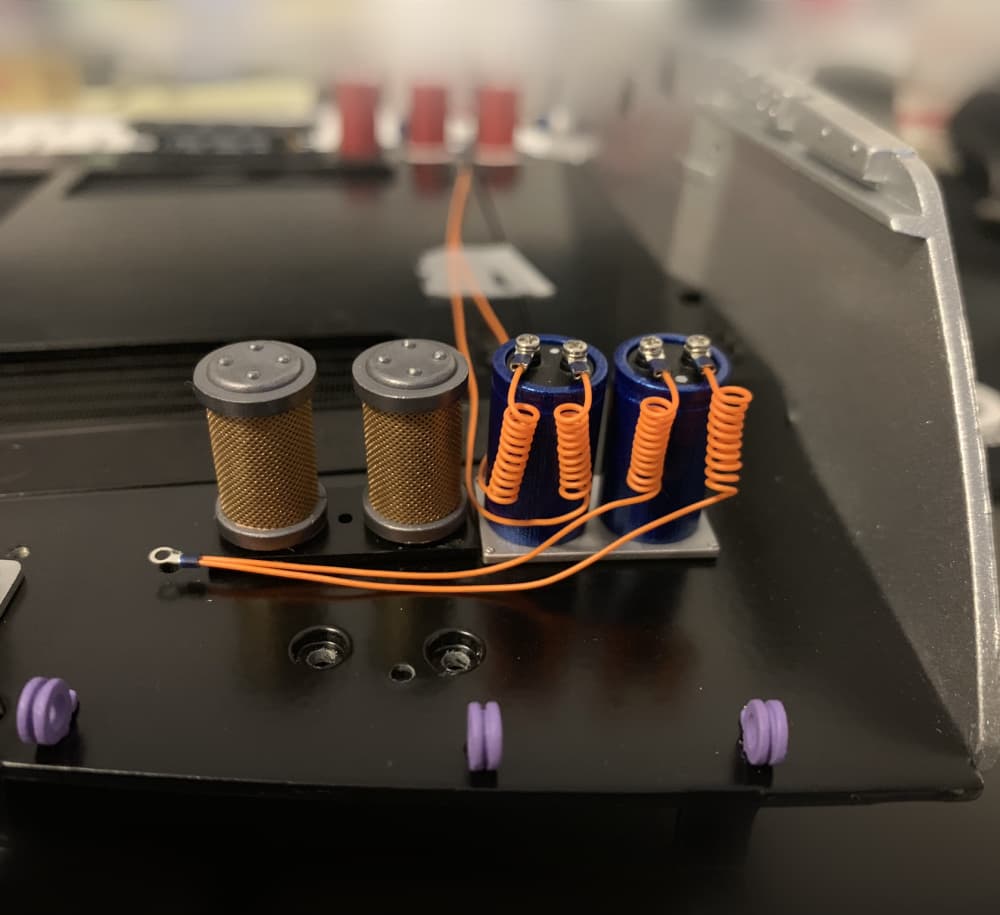 1:8 BTTF DeLorean Blue capacitors 3d model
