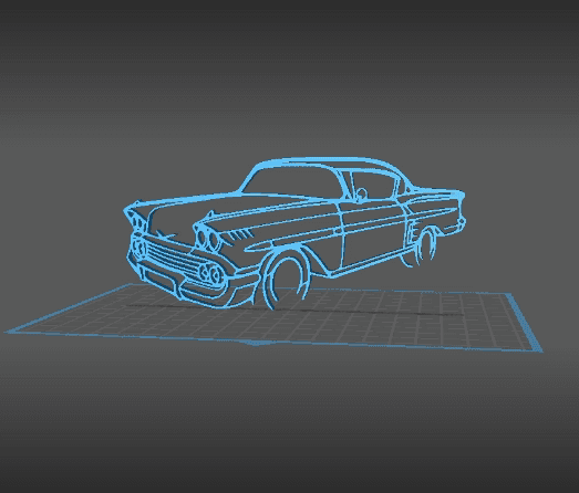 Chevrolet - Impala 1958 Wall Art 3d model