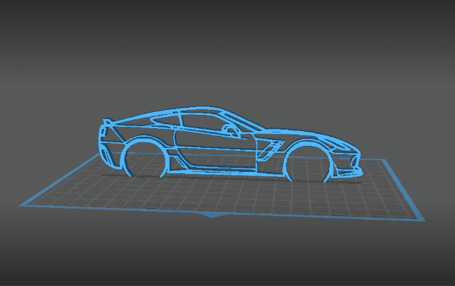 Corvette - C7 Z06 Wall Art 3d model