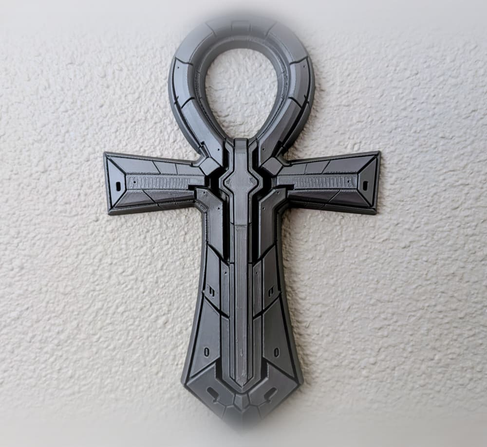 Axiom Ankh — Futuristic Wall Sculpture 3d model