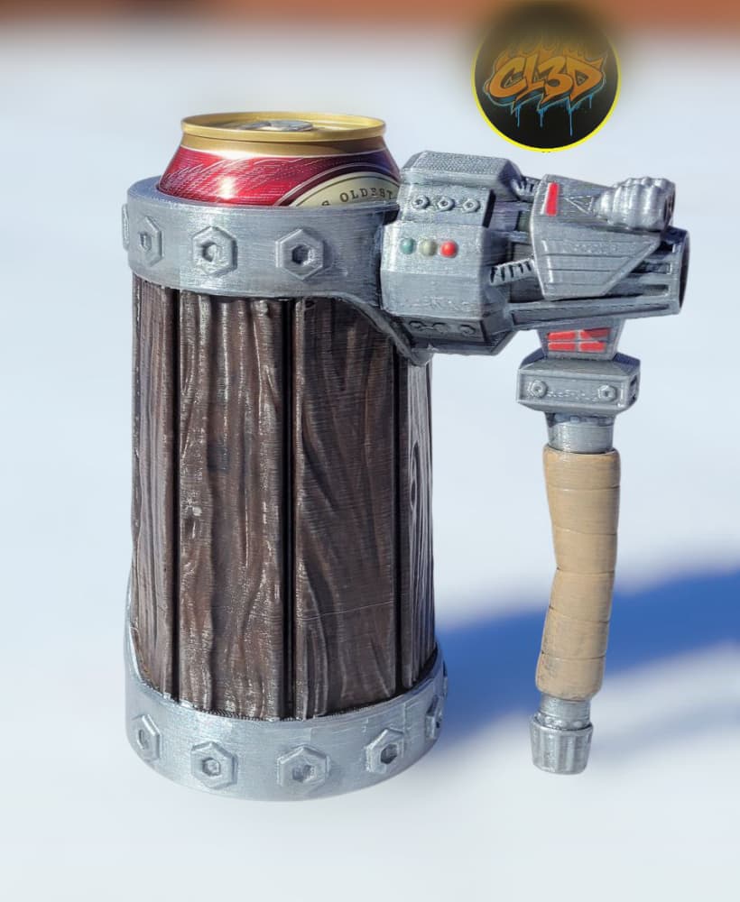 Sci-Fi Battle Hammer Stein Can Koozie 3d model