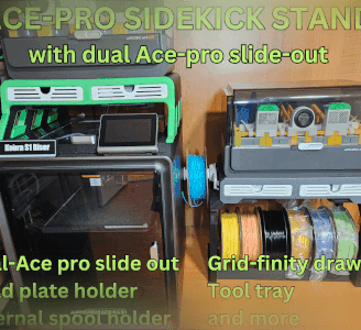 DUAL ACE-PRO SIDEKICK STAND 3d model