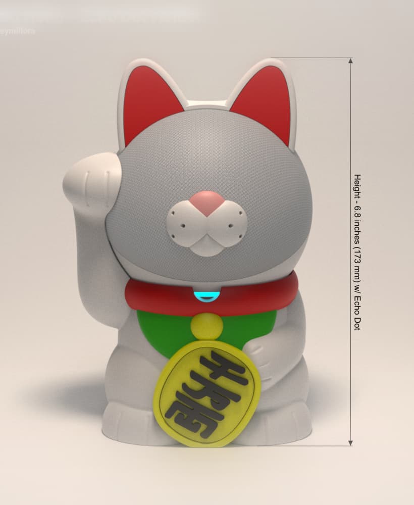 Maneki Neko - Echo Dot Holder 3d model